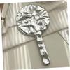 EPIGEIST Hand Mirror with Handle and Magnification, Silver Lightweight ABS Makeup Mirror for Makeup and Lipstick Application view 2