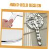 EPIGEIST Hand Mirror with Handle and Magnification, Silver Lightweight ABS Makeup Mirror for Makeup and Lipstick Application view 3