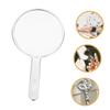 EPIGEIST Hand Mirror with Handle and Magnification, Silver Lightweight ABS Makeup Mirror for Makeup and Lipstick Application view 4