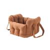 Dog Car Seat for Small and Medium Dogs with Cushion and Safety Leash (Coffee) view 1