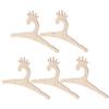 Parliky 5-Piece Wooden Clothes Hangers with Crown Motif for Nursery and Baby Clothes view 1