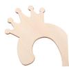 Parliky 5-Piece Wooden Clothes Hangers with Crown Motif for Nursery and Baby Clothes view 3