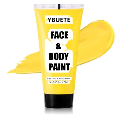 YBUETE Yellow Water-Based Face and Body Paint for Tiger Cosplay and Halloween