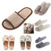Women's Flat House Slippers, Travel Slides, Coffee, Size 39 view 1