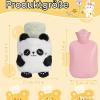 Flintronic 400 mL Panda Hot Water Bottle with Removable Plush Cover view 2