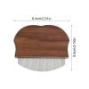 Dog Shedding Comb - 2.52 x 2.17 Inches Wooden Curved Handle view 2