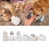2pcs Clear Cat Hair Storage Bottle Decorative Charm view 2