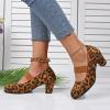 Women's Dirndl Pumps with Block Heel and Strap view 4