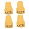 WEKAMOS 4-Pack Yellow Non-Slip Rubber Tips for Walking Sticks view 1