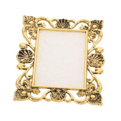 DECORNIJIA Elegant Gold Glass Color Palette with Resin and Agate for Nail Art