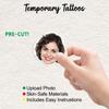 Personalized Temporary Tattoos 1.2/1.6/1.9/2.4 Inches, Names, Logos, Faces, Photos for Adults, Weddings, Birthdays, Valentine's Day and Christmas Parties (Style 8) view 3
