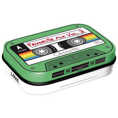 Nostalgic-Art Retro Pill Box, 4 x 6 x 1.6 cm, Favorite Mix Cassette