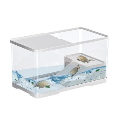 Small Turtle Tank | Turtle Habitat with Sunbathing Area