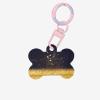 Gold Glitter Star-Print Bone-Shaped Pet ID Tags view 1