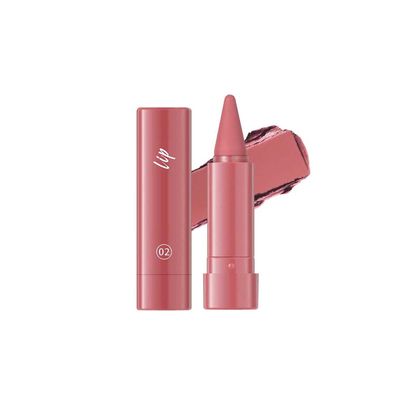 2-in-1 Lip Liner & Matte Lipstick with Tapered Tip, Long-Lasting, Waterproof and Smudge-Resistant (#02)