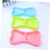 SUPVOX Portable Double Dog Bowl - Bone Shape view 2