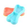 SUPVOX Portable Double Dog Bowl - Bone Shape view 3