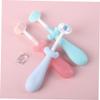 DECOMELODY 3-Pack Cute Children's Toothbrushes with Soft Bristles and Non-Slip Handles for Babies and Toddlers view 2
