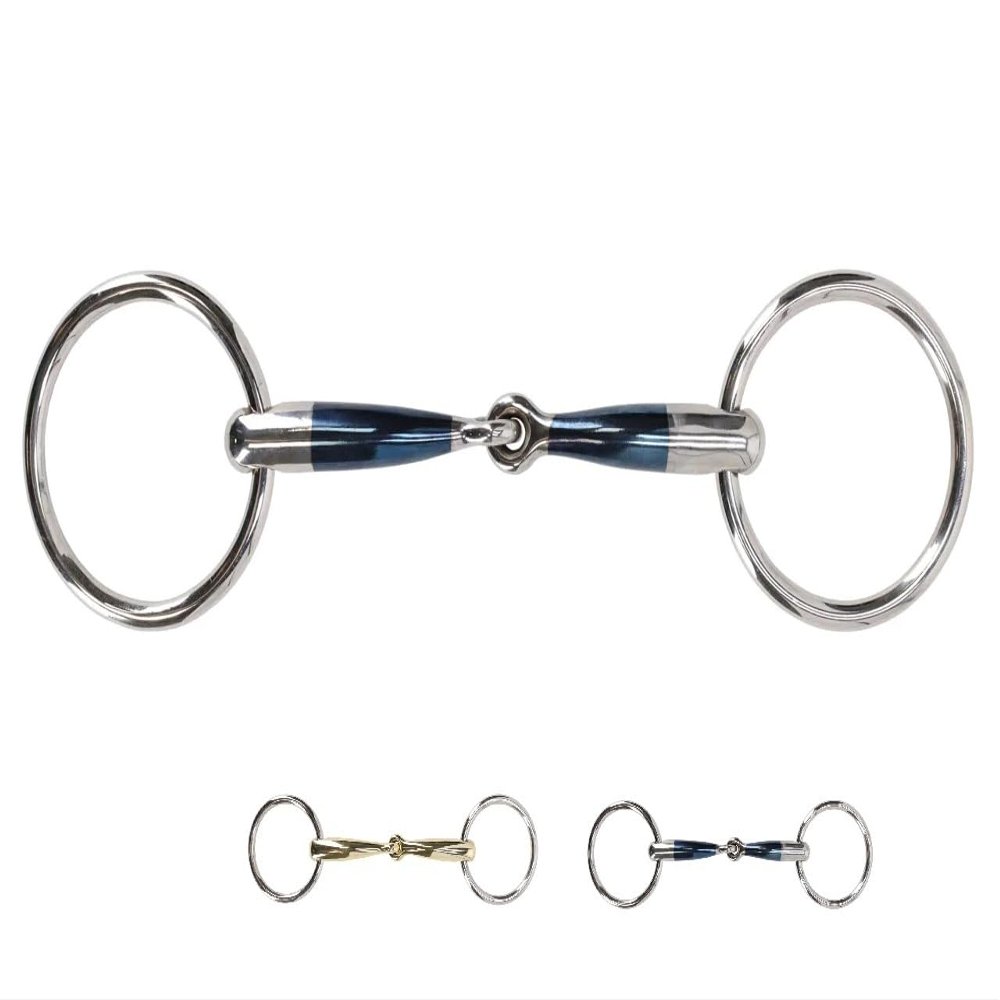 NETPROSHOP Anatomical Snaffle Bit, Single-Jointed, 14 mm, Sweet Iron, Size 14.5