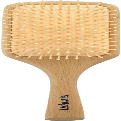 USHUAA FSC Wood Hair Detangling Brush with Nylon Bristles