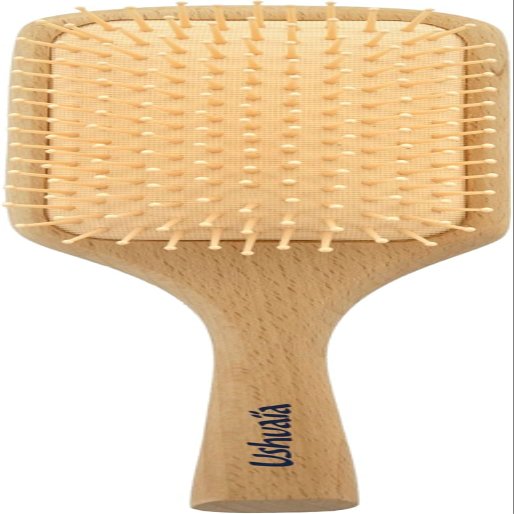 USHUAA FSC Wood Hair Detangling Brush with Nylon Bristles
