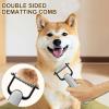 Dog Deshedding Brush, Undercoat Rake, Double-Sided Cactus-Design Dematting Tool view 3