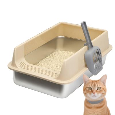Large Cat Litter Box, Large Tray with Rim, for Kittens