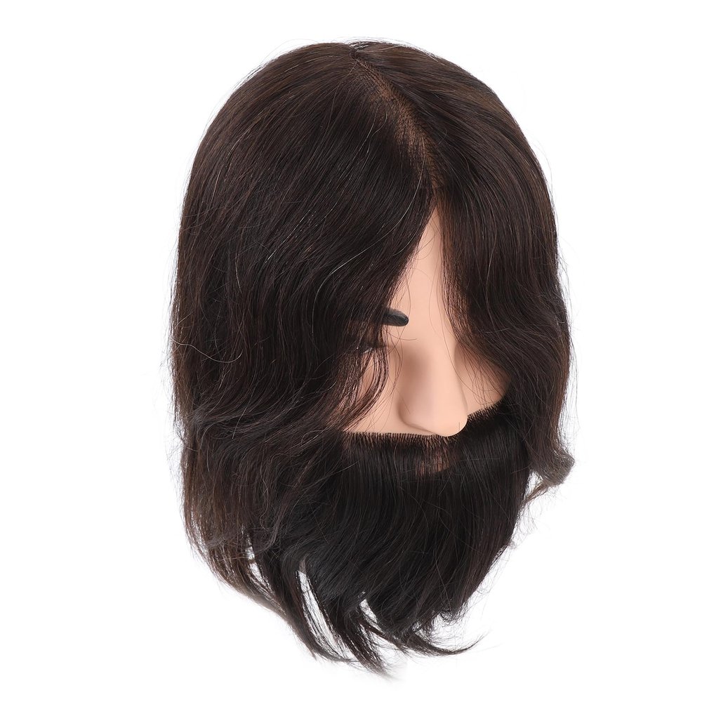 ZASCHMOY Realistic Male Mannequin Head with Beard for Barber Styling Practice