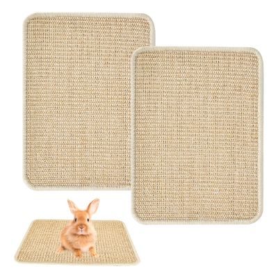 2-Pack Sisal Scratching Mat for Rabbits