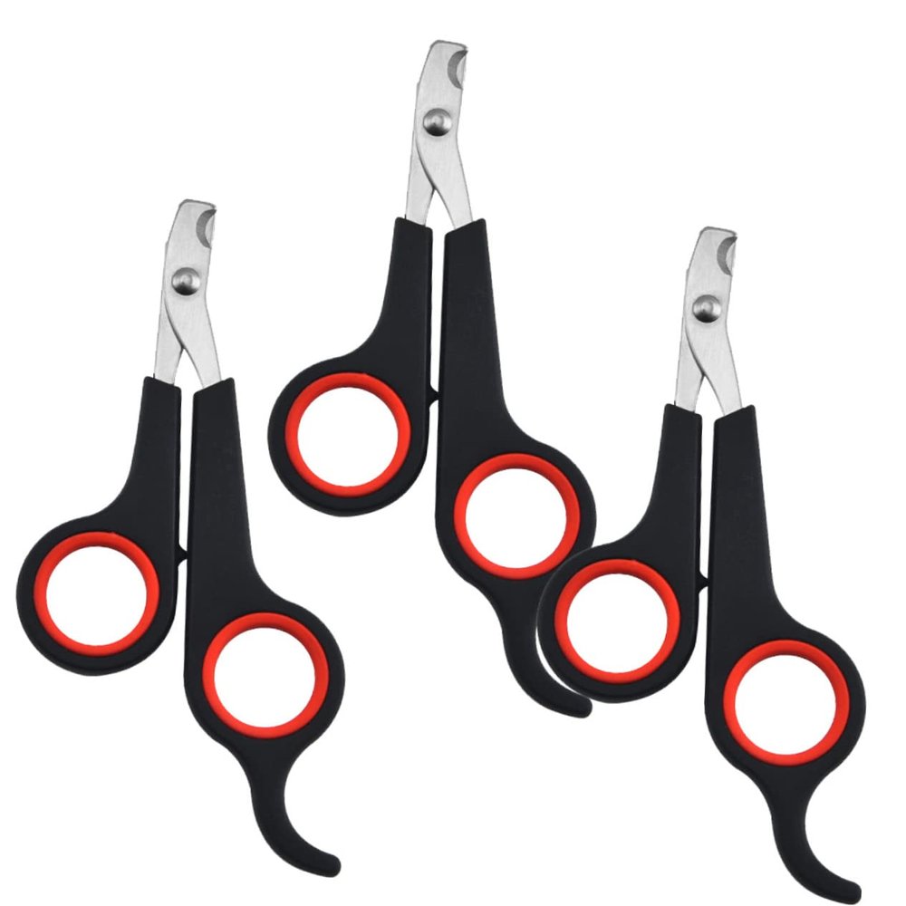 ibasenice 3-Piece Nail Clipper Set for Dogs and Cats