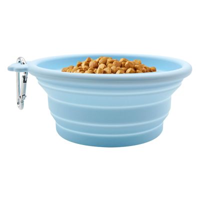 Foldable Silicone Travel Bowl for Pets, Leak-Resistant, with Water Container