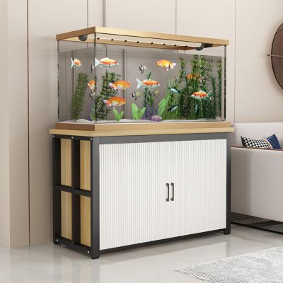 Aquarium Stand with Storage Cabinet for Reptiles and Aquariums, Wooden Breeder Stand