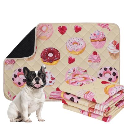 IEUUMLER 2-Pack Washable Puppy Pads, Beige Cake, 70 x 100 cm