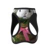 L Pet Leash Vest Dog Harness, Small, Bunny Rosette Print Leash Set with Buckle view 2