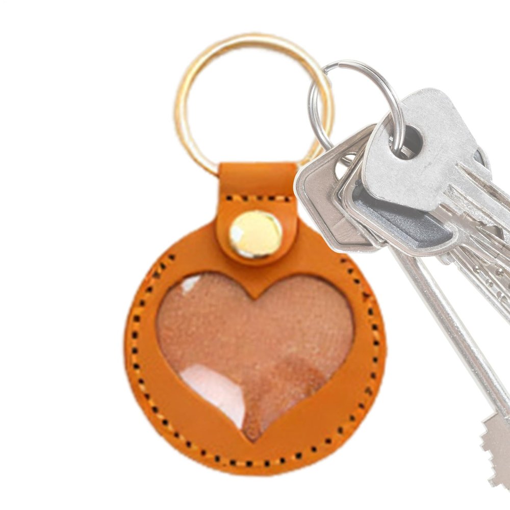 xowwyue Pet Hair Keychain - Heart Shape
