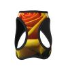 M Pet Leash, Vest and Dog Harness, Small Size, Yellow Rose Print, Leash Set with Buckle view 2