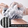 Extra-Long Japanese Exfoliating Towel, Shower Scrubber for Women and Men, Black Stripes view 4