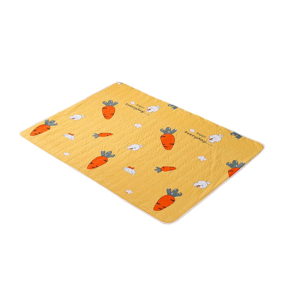 Highdi Washable Incontinence Bed Pad for Children and Seniors, Waterproof Non-Slip Mattress Protector, Carrot Bunny, 50 x 70 cm