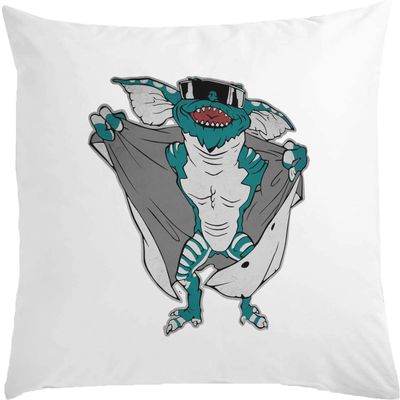 Funny Monster Pillow, 40 x 40 cm, Filled, White