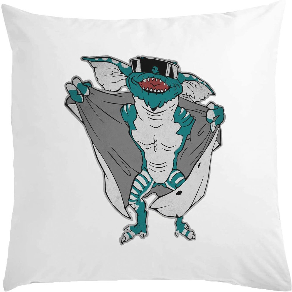 Funny Monster Pillow, 40 x 40 cm, Filled, White