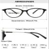 ALKAHE Cat-Eye Reading Glasses with Blue-Light Filter, Black/Silver, +1.0 view 2
