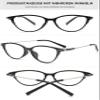 ALKAHE Cat-Eye Reading Glasses with Blue-Light Filter, Black/Silver, +1.0 view 3