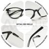 ALKAHE Cat-Eye Reading Glasses with Blue-Light Filter, Black/Silver, +1.0 view 4