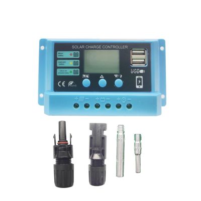 Solar System Controller, Dual USB, 10/20/30A, 12V/24V, for Lithium Batteries