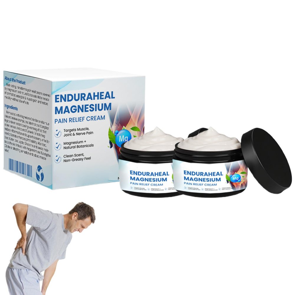 Timilk EnduraHeal Magnesium Pain Relief Cream, Joint and Bone Therapy Cream, Natural Magnesium Oil, for Back, Neck, Hand and Knee Relief (2 pcs)