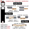 Sliding Door Hardware Track Set, White, 180 in/457.2 cm view 4