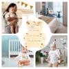 Poupangke Wooden Baby Photo Display Board with Growth Record view 4
