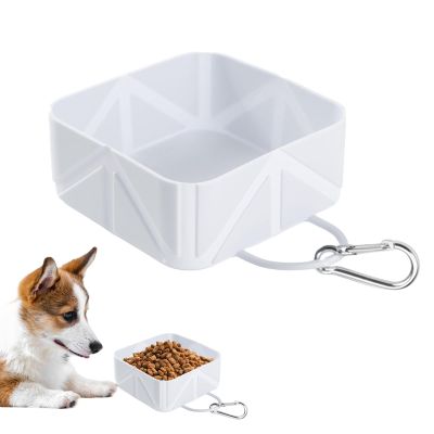 Portable Dog Water Bowl - Foldable Outdoor Pet Bowl, 500ml