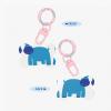 Cute Hippo-Print Bone-Shaped Acrylic Pet Tags view 2