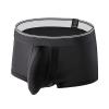 Generic Men's Seamless Ice Silk See-Through Breathable Boxer Shorts with Pouch view 1